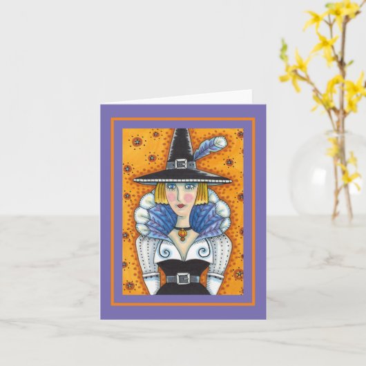 TURKIJE VERDER WITCH, EEN SALEM-THANKSGIVING, blan Kaart (Gele Bloem)