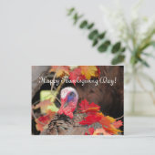 Turkije verlaat Thanksgiving Feestdagenkaart (Staand voorkant)