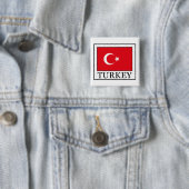 Turkije Vierkante Button 5,1 Cm (In situ)