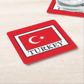 Turkije Vierkante Kartonnen Onderzetter (Schuin)