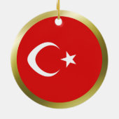 Turkije-vlag Keramisch Ornament (Achterkant)