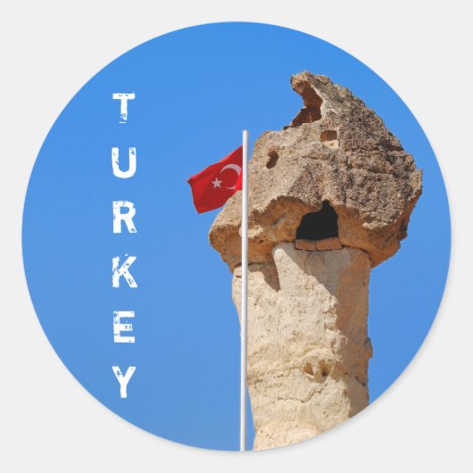 Turkije vlag Sticker (Voorkant)