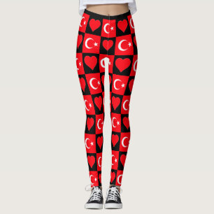 Turkije - vlagkoppatroon stoot patriottisch Turks Leggings