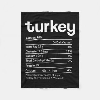 Turkije voedingsfeiten leuk Thanksgiving kerst Fleece Deken