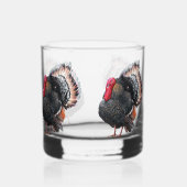Turkije (vogel) whisky glas (Links)