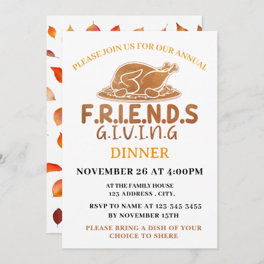 Turkije Vriendschappen geven Diner Uitnodiging (Voorkant / Achterkant)