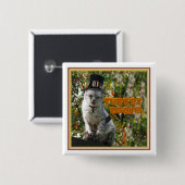 TURKIJE WEER? pelgrimskat Vierkante Button 5,1 Cm (Voorkant /achterkant)