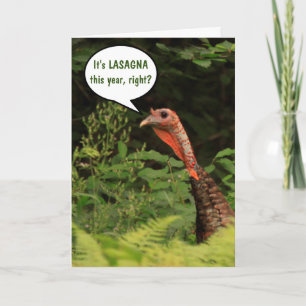 Turkije wil Kaart Thanksgiving Lasagna