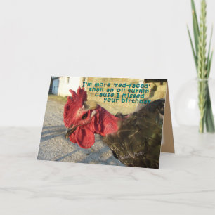 Turkin Verlaat Bday- aanpassen Kaart