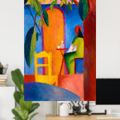 Türkisches Café van August Macke (1914) Poster (Thuiskantoor)