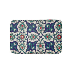Turkish Blue Keramische Bloem Badmat