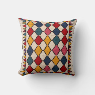 Turkish Boho ontmoet Modern: Witte Kilim-Kussens Kussen