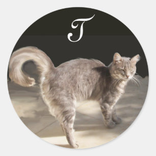 TURKISH CAT-Monogram Ronde Sticker