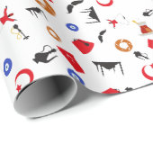 Turkish culture items in a fun pattern cadeaupapier (Rol Hoek)