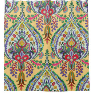 Turkish decorative seamless pattern. Islam Vintage Douchegordijn