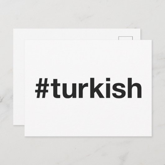 TURKISH Hashtag Briefkaart (Voorkant / Achterkant)