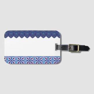  Turkish Ottoman Design Blue Luggage tag Bagagelabel