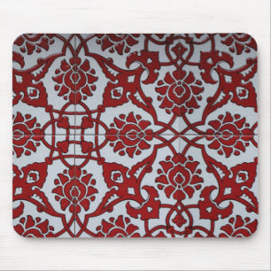 Turkish Rood Keramisch Bloemmotief Muismat