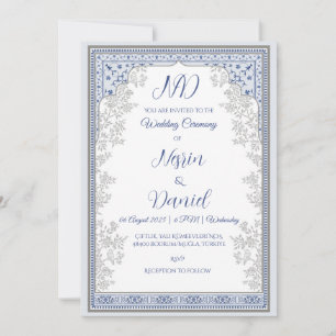 Turkish Royal Theme Wedding Invitation Kaart