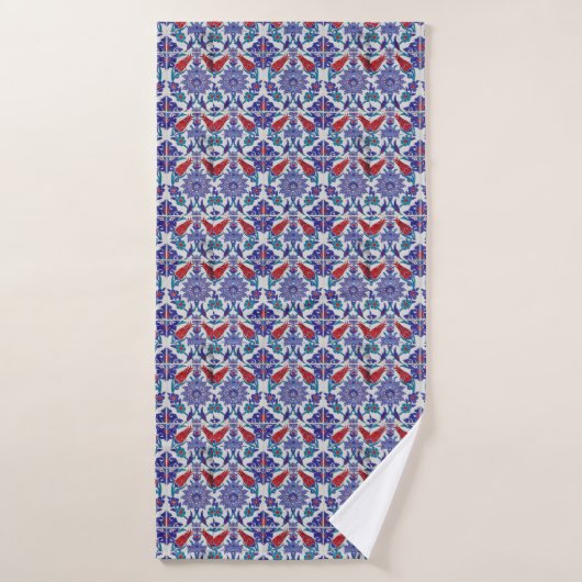 Turkish Tulip Oriental Arabesque Floral Visual art Badhanddoek (Badhanddoek)