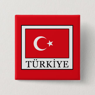 Türkiye Vierkante Button 5,1 Cm