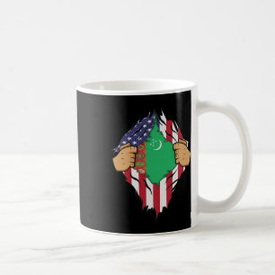 Turkmeense Vlag Turkmenistan Mannen Vrouwen Kinder Koffiemok