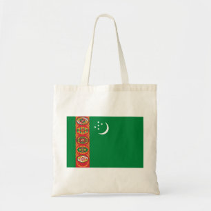 Turkmenistaanse vlag tote bag