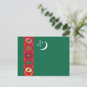 Turkmenistan Flag Briefkaart (Staand voorkant)