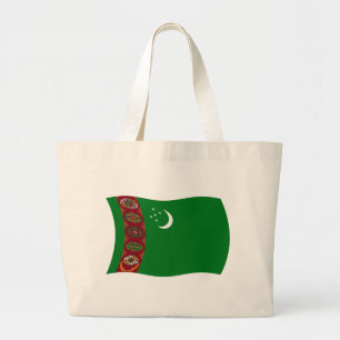 Turkmenistan Flag Canvas tas