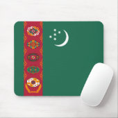 Turkmenistan Flag Mousepad Muismat (Met muis)