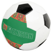 Turkmenistan Flag Schattig Patriottisch Voetbal (Drie kwart)