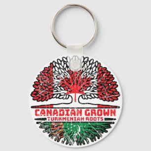 Turkmenistan Turkmeense Canadese Canada Boomwortel Sleutelhanger