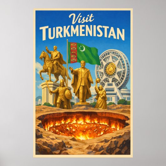Turkmenistan - Vintage Travel Poster (Devant)