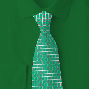 Turkmenistan Vlag Baksteenpatroon Stropdas