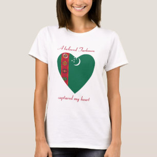 Turkmenistan Vlag Hartendief T-Shirt