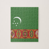 Turkmenistan vlag legpuzzel (Verticaal)