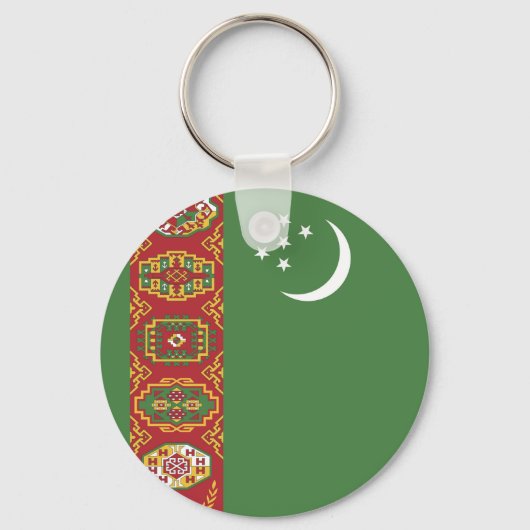 Turkmenistan vlag sleutelhanger (Voorkant)