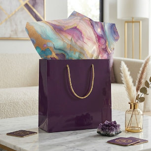Turkoois Aqua Blauw Paars Roze Goud Marmer Kunst P Tissuepapier