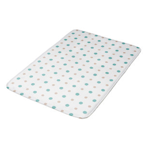Turkoois, beige en witte stippen badmat