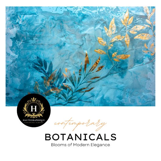 Turkoois bladgoud en botanisch weefselpapier tissuepapier