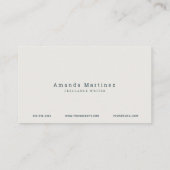 Turkoois blauw tropisch oceaanstrand visitekaartje (Achterkant)