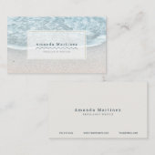 Turkoois blauw tropisch oceaanstrand visitekaartje (Voorkant / Achterkant)