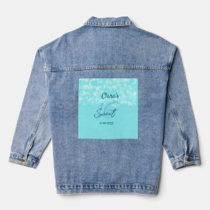 Turkoois blauwgroen agaat zoet 16 jarig toevoegen denim jacket