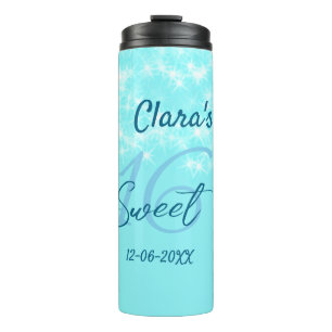 Turkoois blauwgroen agaat zoet 16 jarig toevoegen  thermosbeker