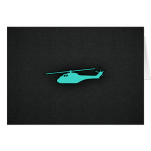 Turkoois; Blauwgroene helikopter