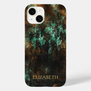 Turkoois Cooper Patina Metallic Case-Mate iPhone 14 Hoesje