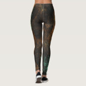 Turkoois Cooper Patina Metallic Leggings (Achterkant)
