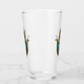 Turkoois Derde Oog Hamsa Glas (Links)