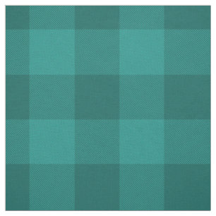turkoois donker blauwgroen geblokte plaid stof