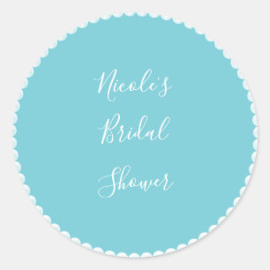 Turkoois (ELKE KLEUR) Glam Parels Bruidsfeest Ronde Sticker